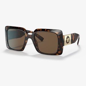 Versace Square Tortoise Gold Sunglasses